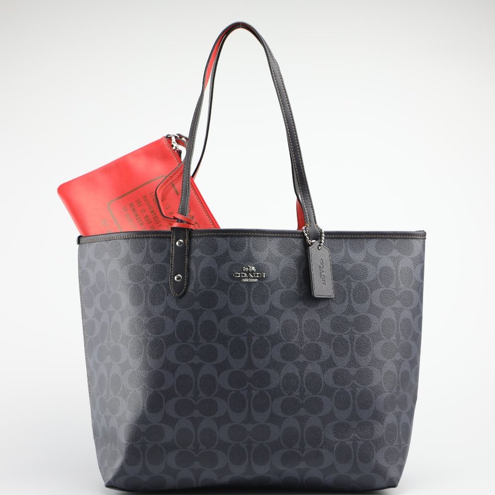 Coach Signature City Zip Reversible Tote